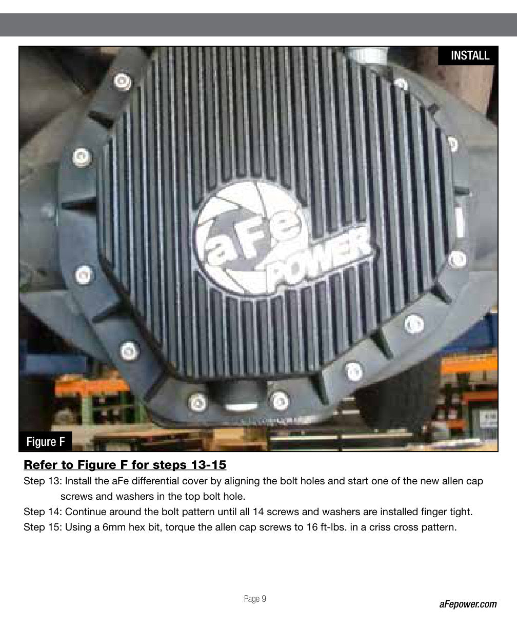 aFe Pro Series Rear Diff Cover Kit w/ Machined Fins & Gear Oil | Dodge 03-05 (SPF4670092WL)