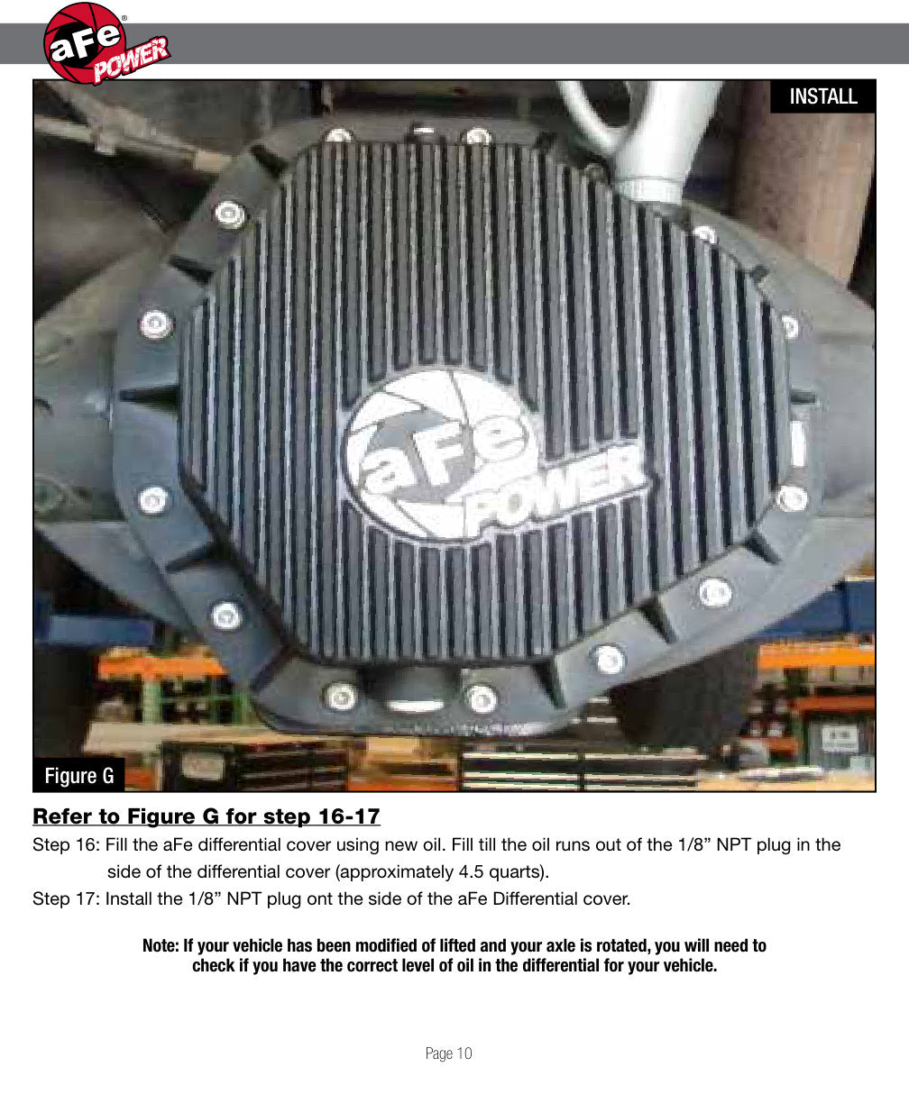 aFe Pro Series Rear Diff Cover Kit w/ Machined Fins & Gear Oil | Dodge 03-05 (SPF4670092WL)