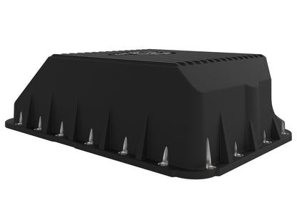 aFe Pro Series Transmission Pan w/ Machined Fins Black | Ford 03-10 V8 6.0/6.4L (46-70122-1)