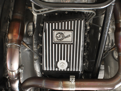 aFe Power Pro Series Transmission Pan Black w/ Machined Fins | Ford F-150 (09-14) (46-70172)