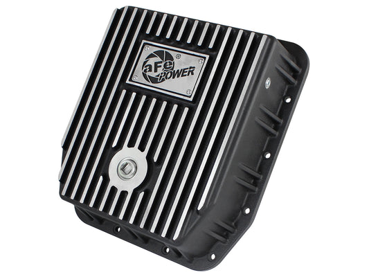 aFe Transmission Pan w/ Machined Fins Black | Ford Trucks AODE (94-08) (46-70222)