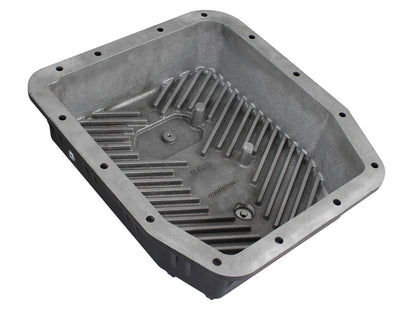 aFe Transmission Pan w/ Machined Fins Black | Ford Trucks AODE (94-08) (46-70222)