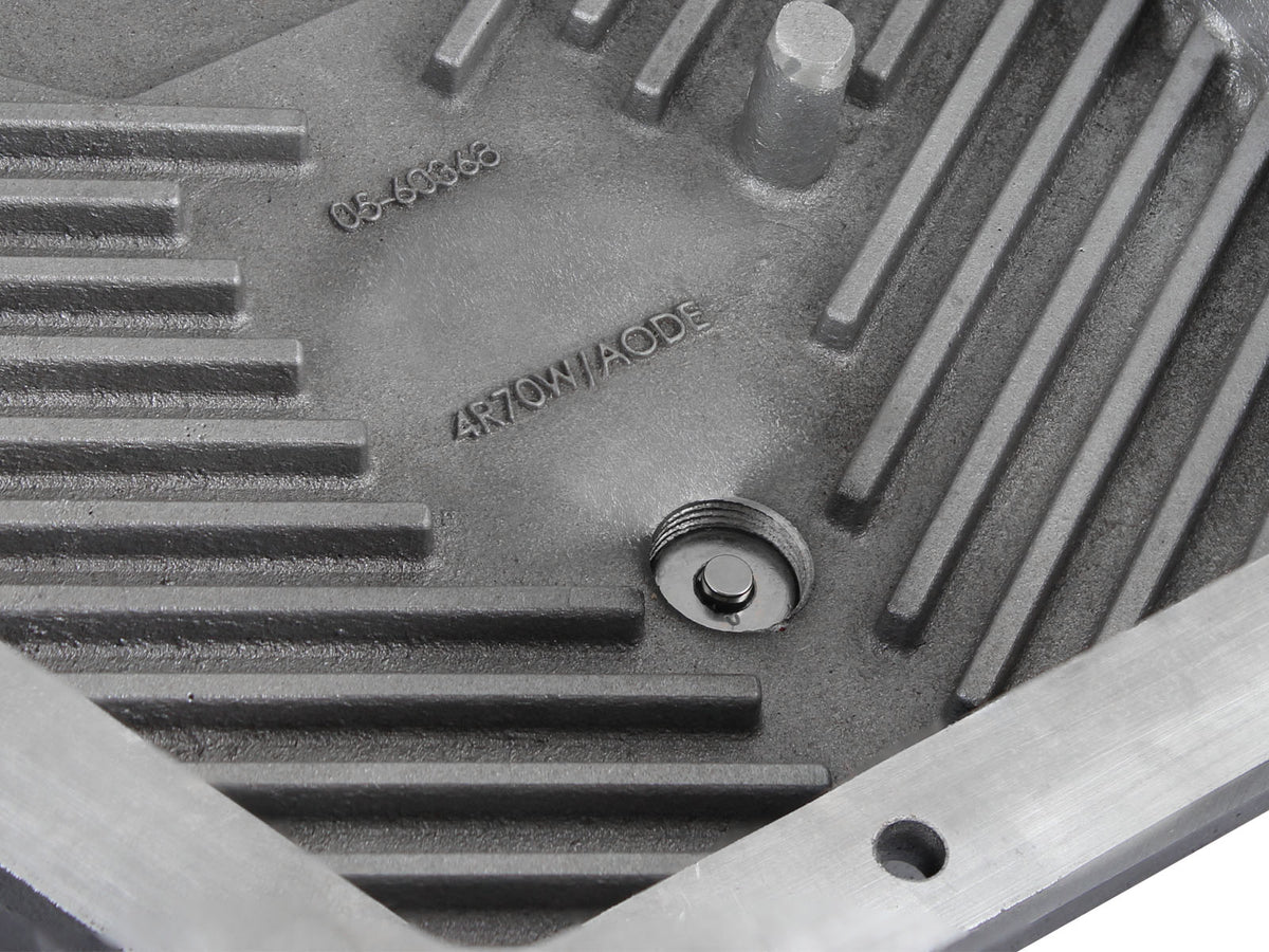 aFe Transmission Pan w/ Machined Fins Black | Ford Trucks AODE (94-08) (46-70222)
