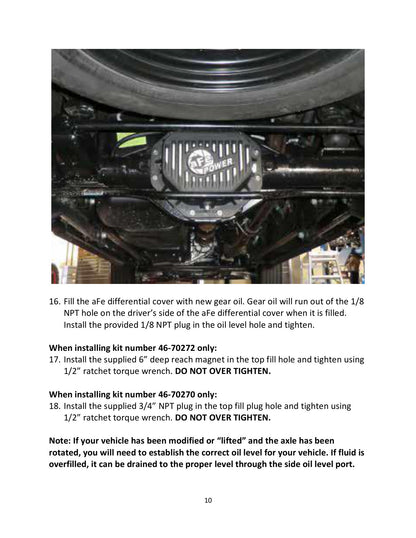 aFe Rear Diff Cover Pro Series | Dodge Ram 94-18/Chevy Express 1500/2500 (46-70270)