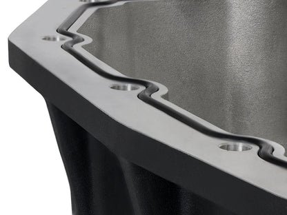 aFe Pro Series Engine Oil Pan Black w/ Machined Fins | Ford Powerstroke V8-6.7L (11-16) (46-70322)