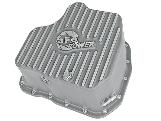 aFe Street Series Deep Engine Oil Pan Raw w/ Machined Fins | GM Duramax V8-6.6L (01-10) (46-70330)