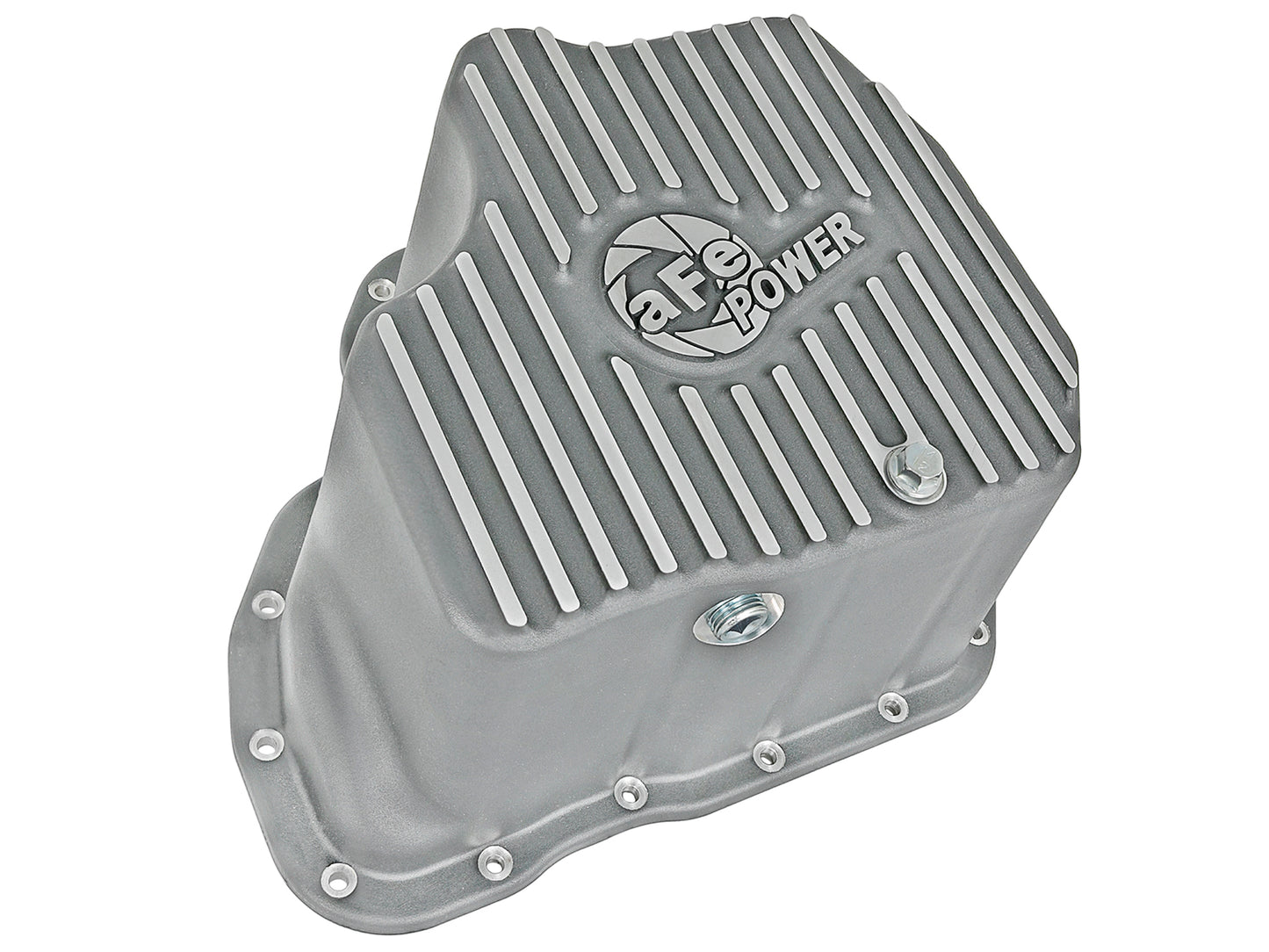 aFe Street Series Deep Engine Oil Pan Raw w/ Machined Fins | GM Duramax V8-6.6L (01-10) (46-70330)