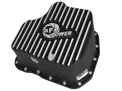 aFe Pro Series Deep Engine Oil Pan Black w/ Machined Fins | GM Duramax V8-6.6L (11-16) (46-70342)
