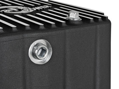 aFe Pro Series Deep Engine Oil Pan Black w/ Machined Fins | GM Duramax V8-6.6L (11-16) (46-70342)