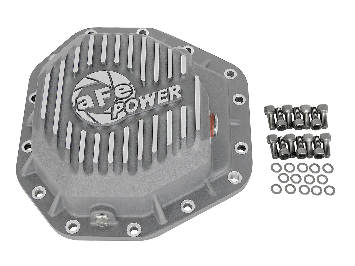 aFe Street Series D&S Rear Diff Cover w/ Machined Fins | Ford 17+ F-250/350 Super Duty (46-70350)