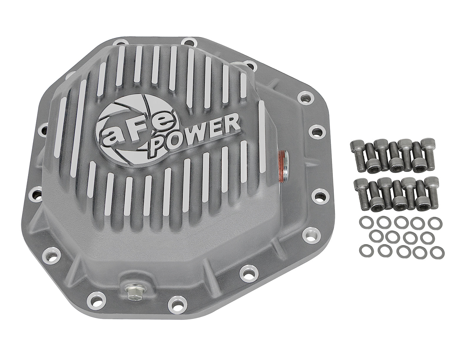 aFe Street Series D&S Rear Diff Cover w/ Machined Fins | Ford 17+ F-250/350 Super Duty (46-70350)