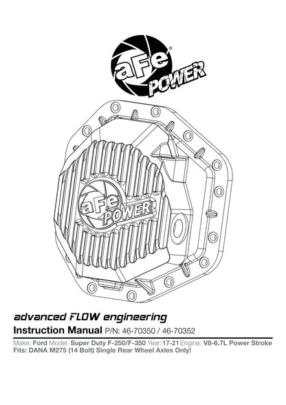 aFe Pro Series Rear Diff Cover | Ford F-250/350 17+ 6.7L (46-70352)