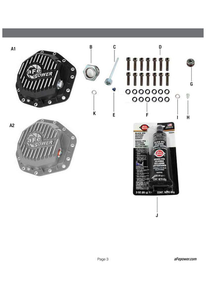 aFe Pro Series Rear Diff Cover | Ford F-250/350 17+ 6.7L (46-70352)