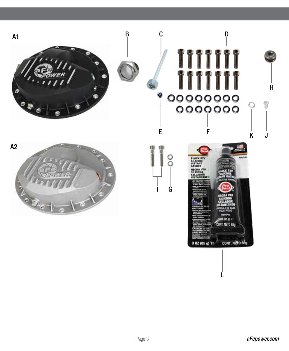 aFe Diff Cover | GM 99-13 Silverado/Sierra 2500/3500 (46-70370)