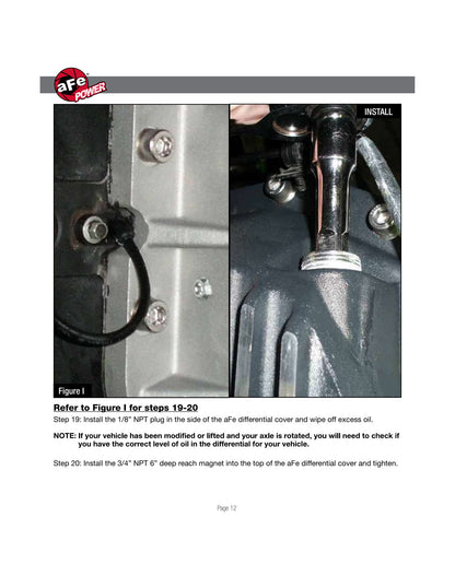 aFe Street Series D&S Rear Diff Cover | Ford F-350/450 (17) (46-70380)