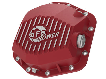 aFe Pro Series Rear Diff Cover Red w/ Machined Fins | Jeep JL 18+ (SPF467100R)