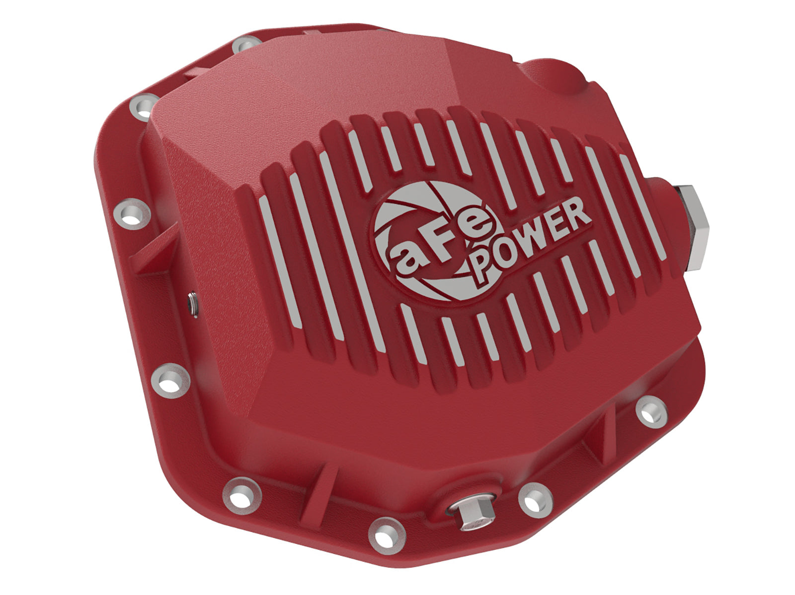 aFe Pro Series Rear Diff Cover Red w/ Machined Fins | Jeep JL 18+ (SPF467100R)