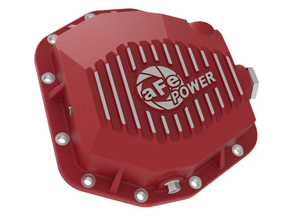 aFe Pro Series Rear Diff Cover Red w/ Machined Fins | Jeep JL 18+ (SPF467100R)