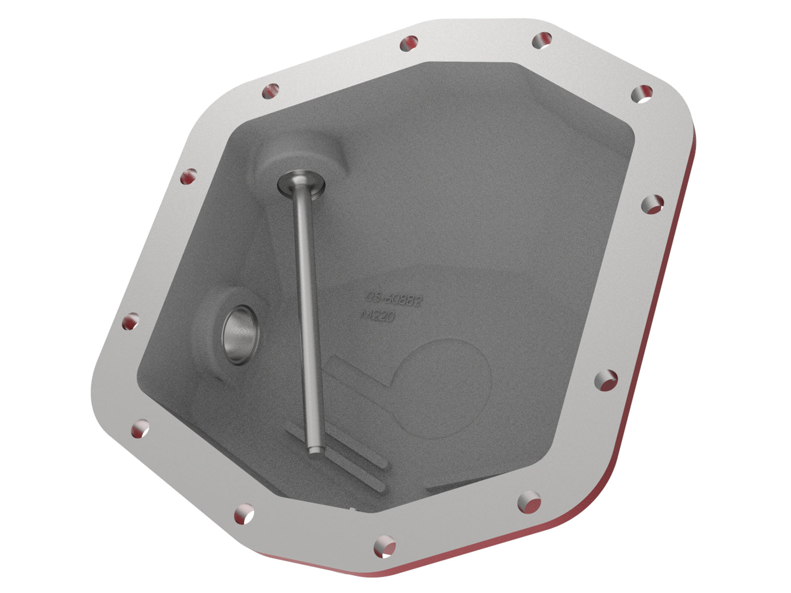 aFe Pro Series Rear Diff Cover Red w/ Machined Fins | Jeep JL 18+ (SPF467100R)