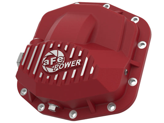 aFe Pro Series F&R Diff Cover Red w/ Machined Fins | Jeep JL 18-19 (Dana M210) (46-71030R)