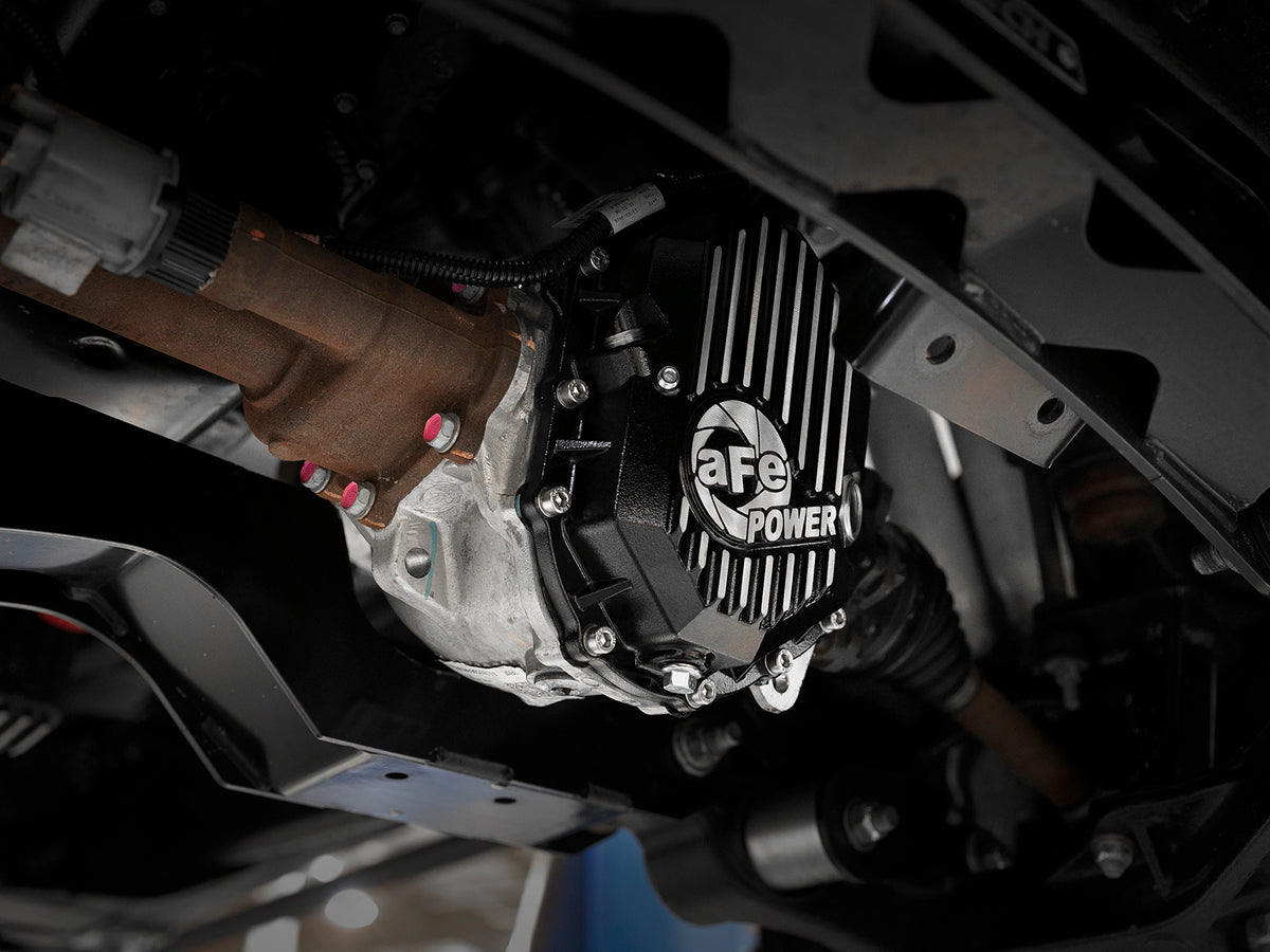 aFe Pro Series Front Differential Cover Black w/ Machined Fins | GM 2500-3500 (11-18) (46-71050B)