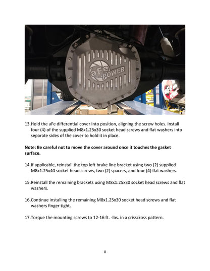 aFe Pro Series Rear Diff Cover GM Diesel/Gas V8-6.6L/8.1L/6.0L (01-18) (46-71060B)