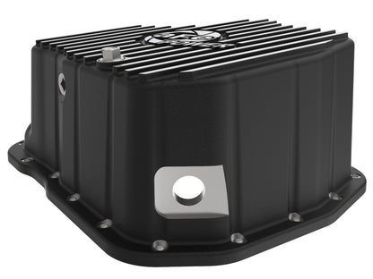 aFe Pro Series Engine Oil Pan Black w/ Machined Fins | GM Diesel Trucks V8-6.6L (01-10) (46-71070B)