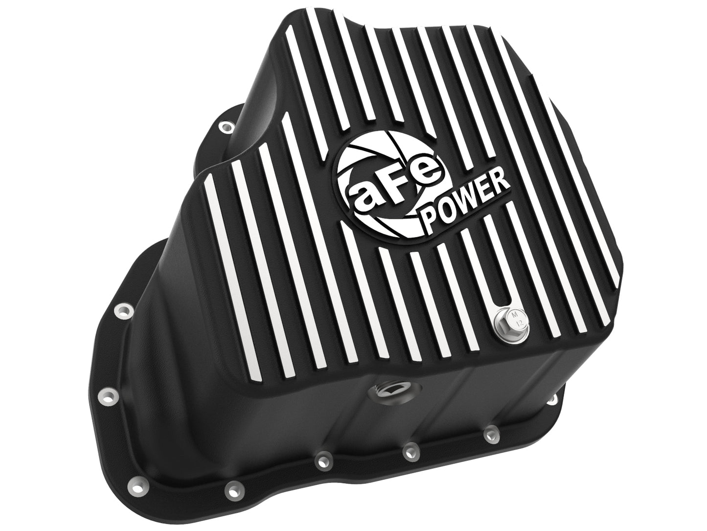 aFe POWER Pro Series Oil Pan Black w/ Machined Fins | GM 6.6L LML Diesel (11-16) (46-71080B)