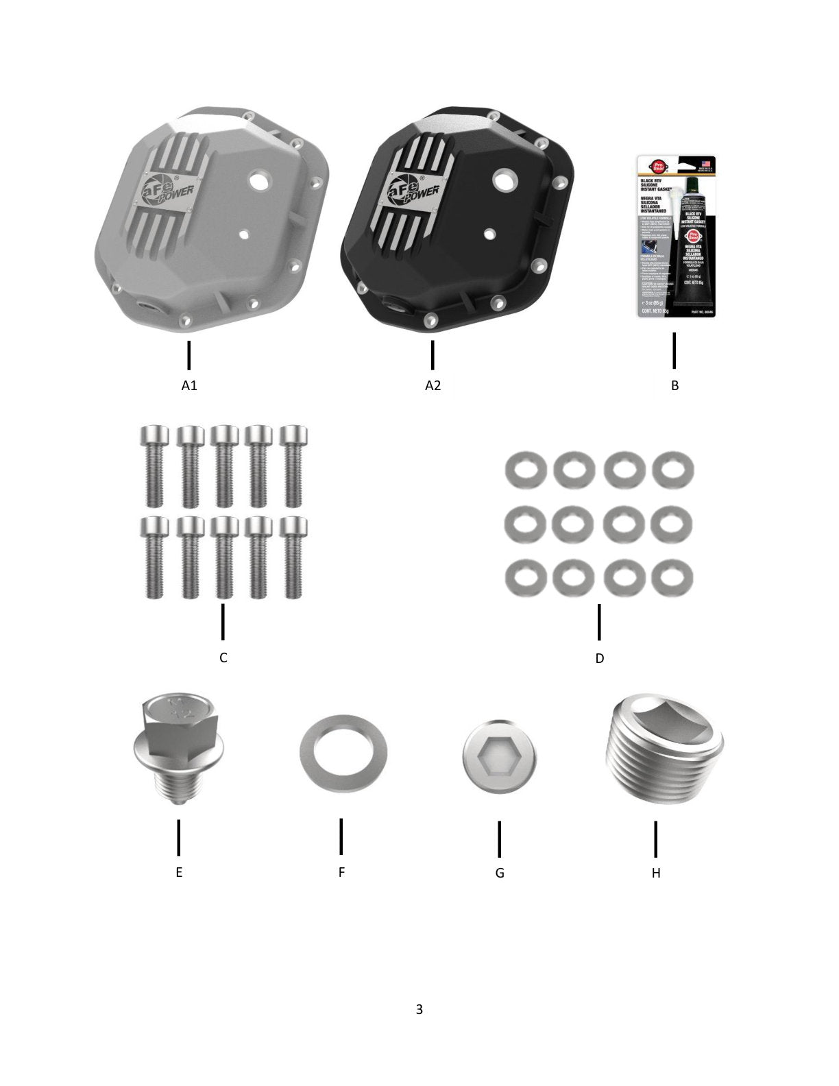 aFe Street Series Dana 44 Rear Diff Cover Jeep TJ/JK (97-18) (46-71110A)