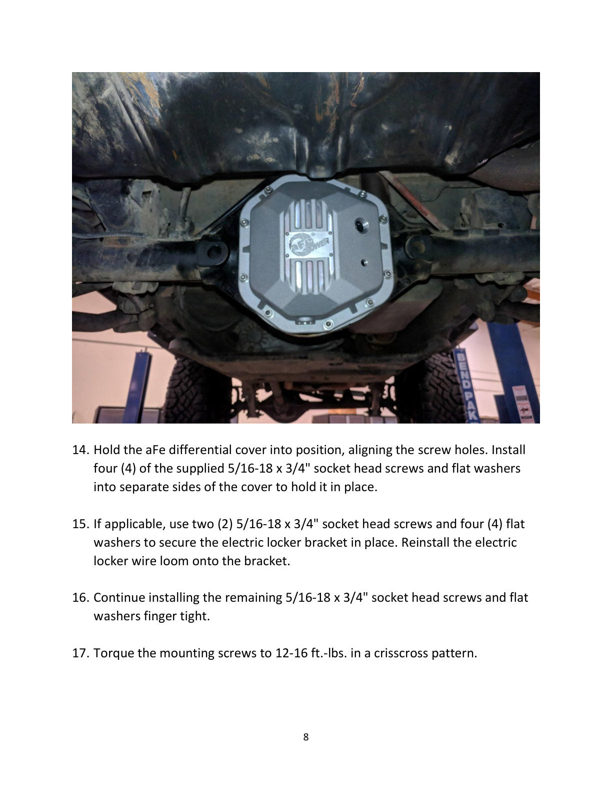 aFe Street Series Dana 44 Rear Diff Cover Jeep TJ/JK (97-18) (46-71110A)