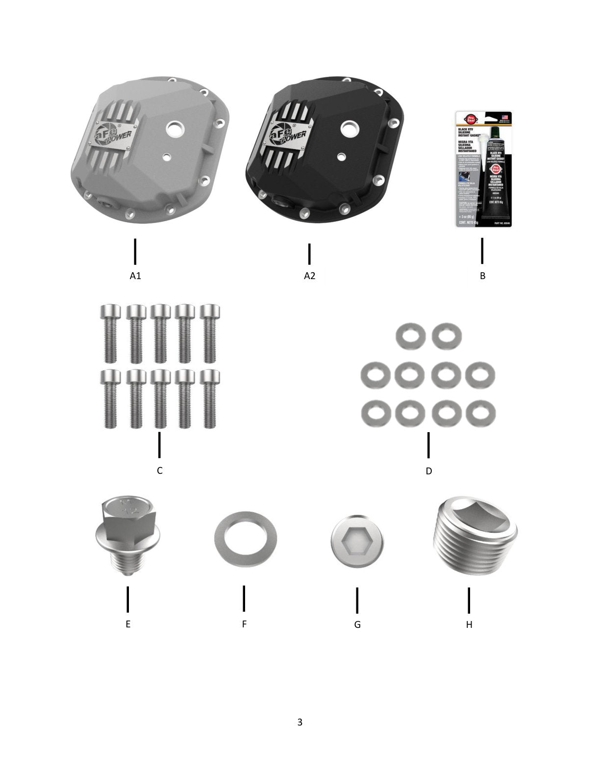 aFe Pro Series Dana 30 Front Diff Cover Black w/ Machined Fins | Jeep Wrangler (97-18) (46-71130B)