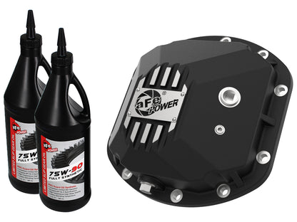 aFe Pro Series Dana 30 Front Diff Cover w/ Gear Oil | Jeep Wrangler (97-18) (46-71131B)