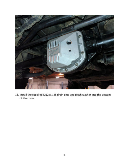 aFe Pro Series Dana 30 Front Diff Cover w/ Gear Oil | Jeep Wrangler (97-18) (46-71131B)