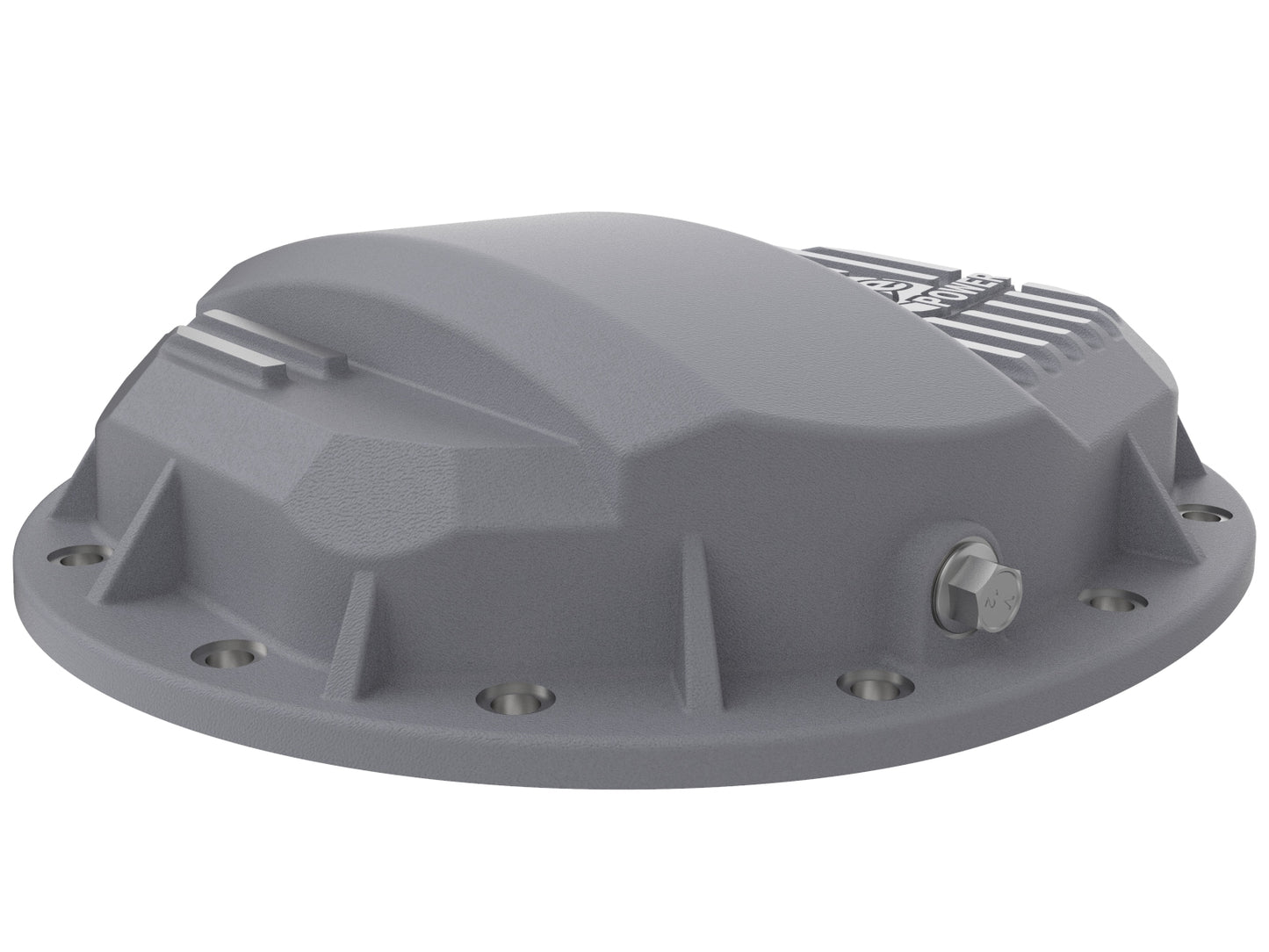 aFe Street Series Raw Front Differential Cover w/ Machined Fins | GM Gas Trucks/SUV (46-71140A)