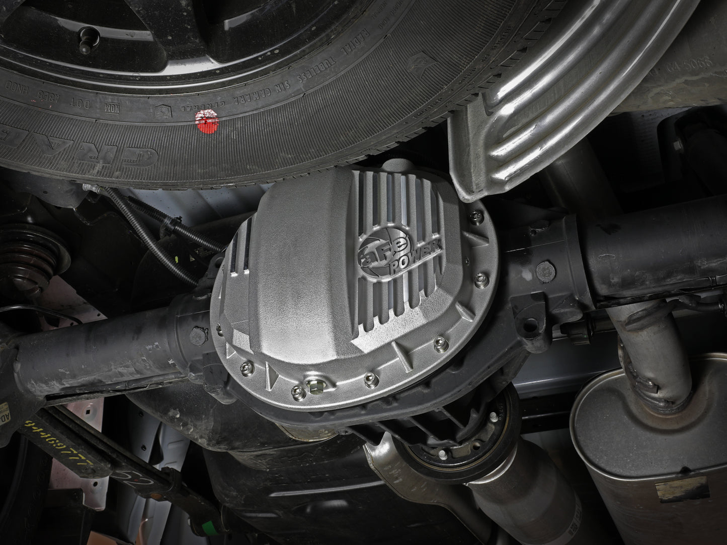 aFe Street Series Raw Front Differential Cover w/ Machined Fins | GM Gas Trucks/SUV (46-71140A)