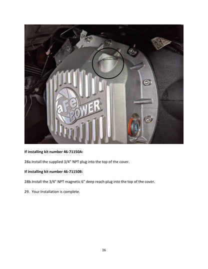 aFe Street Series Raw Rear Differential Cover w/ Machined Fins | Ram 2500/3500 (19-20) (46-71150A)