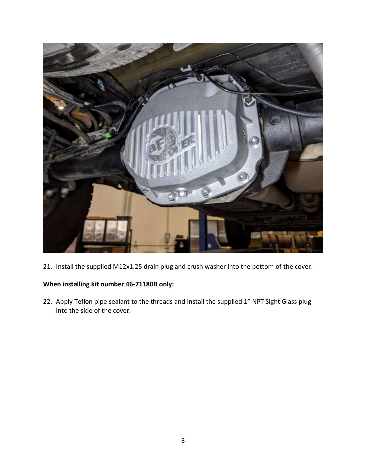 aFe Street Series Rear Diff Cover F&F F-150 15-20 (w/ Super 8.8 Axles) (46-71180A)