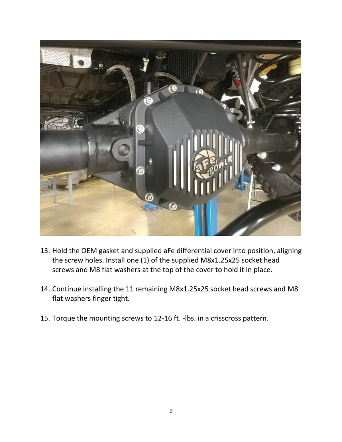 aFe Pro Series Dana M220 Rear Diff Cover w/ Gear Oil Jeep Gladiator (20-23) (46-71191B)
