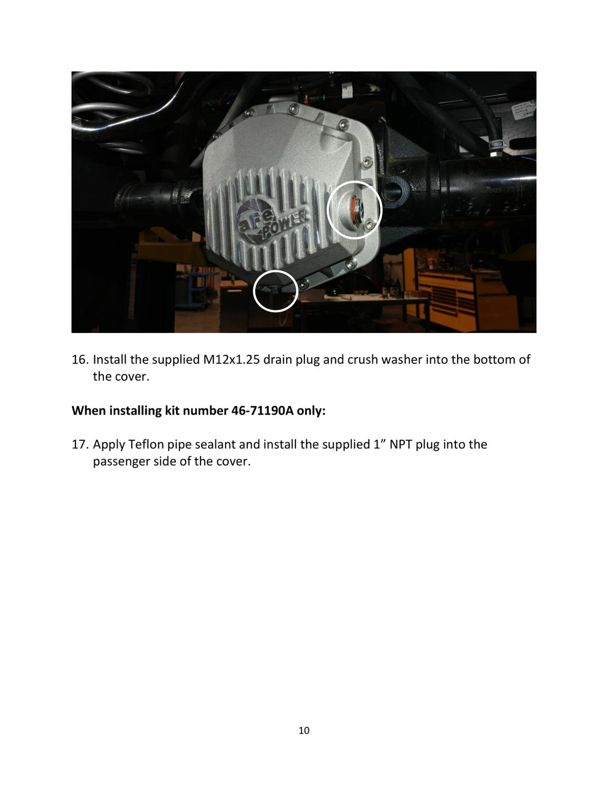 aFe Pro Series Dana M220 Rear Diff Cover w/ Gear Oil Jeep Gladiator (20-23) (46-71191B)