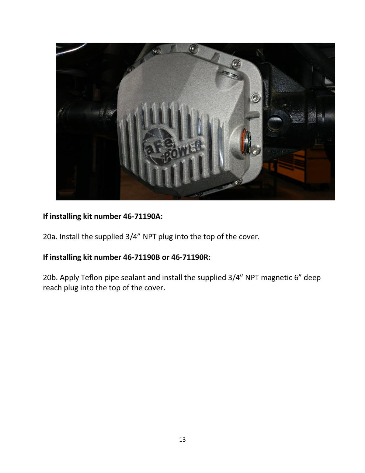 aFe Pro Series Dana M220 Rear Diff Cover w/ Gear Oil Jeep Gladiator (20-23) (46-71191B)