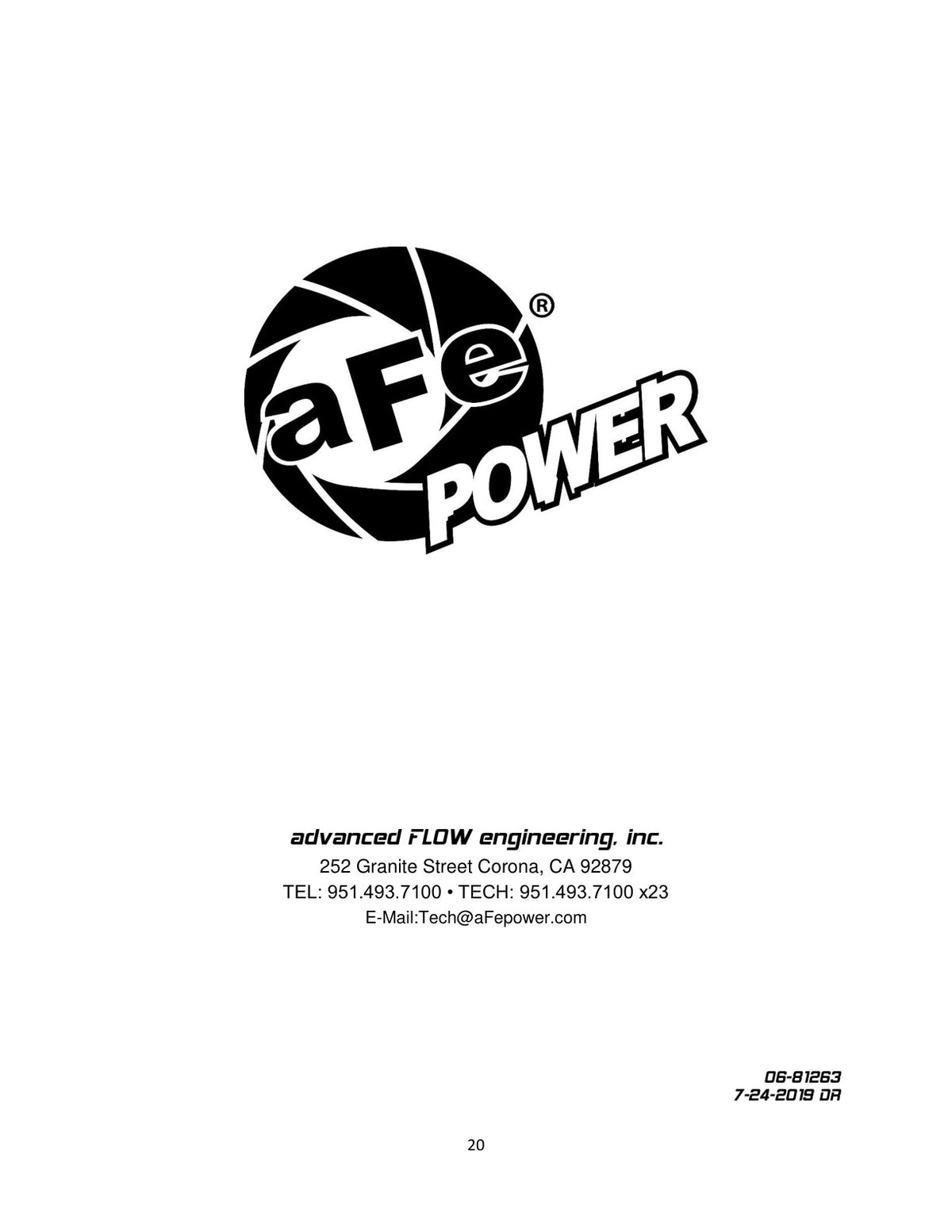 aFe Pro Series Dana M220 Rear Diff Cover w/ Gear Oil Jeep Gladiator (20-23) (46-71191B)