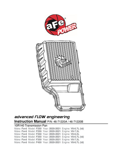 aFe Power 20-21 Ford Truck 10R140 Trans Pan | F-250/350 17-23 (46-71220A)
