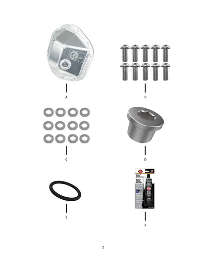 aFe Street Series Fabricated Aluminum Dana 44 Diff Cover | Jeep TJ/JK (97-18) (46-71230A)