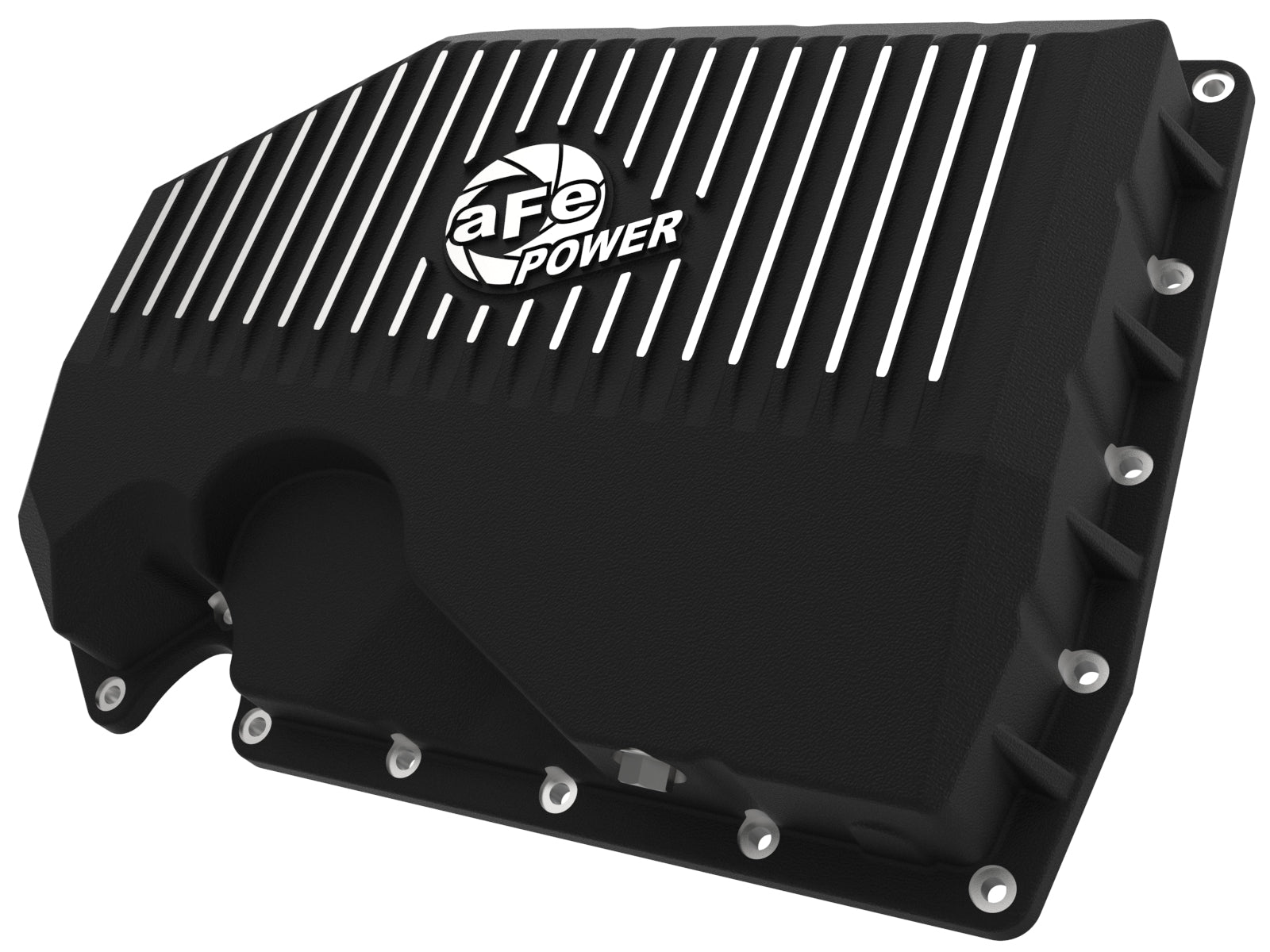 aFe Engine Oil Pan Black POWER Street Series w/ Machined Fins | VW 1.8L/2.0L (05-19) (46-71240B)