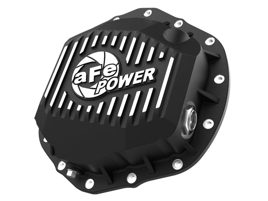 aFe Pro Series Rear Diff Cover w/ Machined Fins Black | Chevy Silverado 2500 HD (20) (46-71260B)