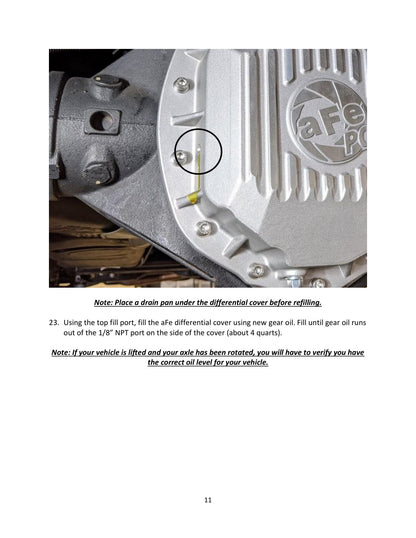 aFe Pro Series Rear Diff Cover w/ Machined Fins Black | Chevy Silverado 2500 HD (20) (46-71260B)