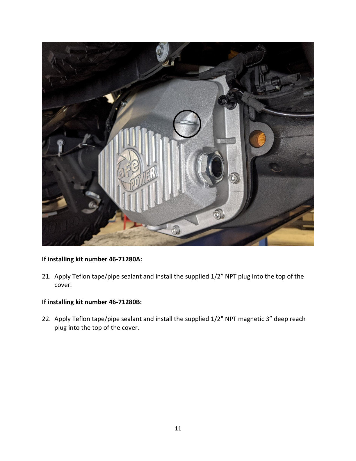 aFe Street Series Rear Diff Cover | Ram 1500 TRX HEMI V8 6.2L (21-22) (46-71280A)