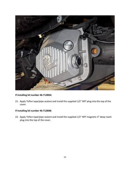 aFe Street Series Rear Diff Cover | Ram 1500 TRX HEMI V8 6.2L (21-22) (46-71280A)