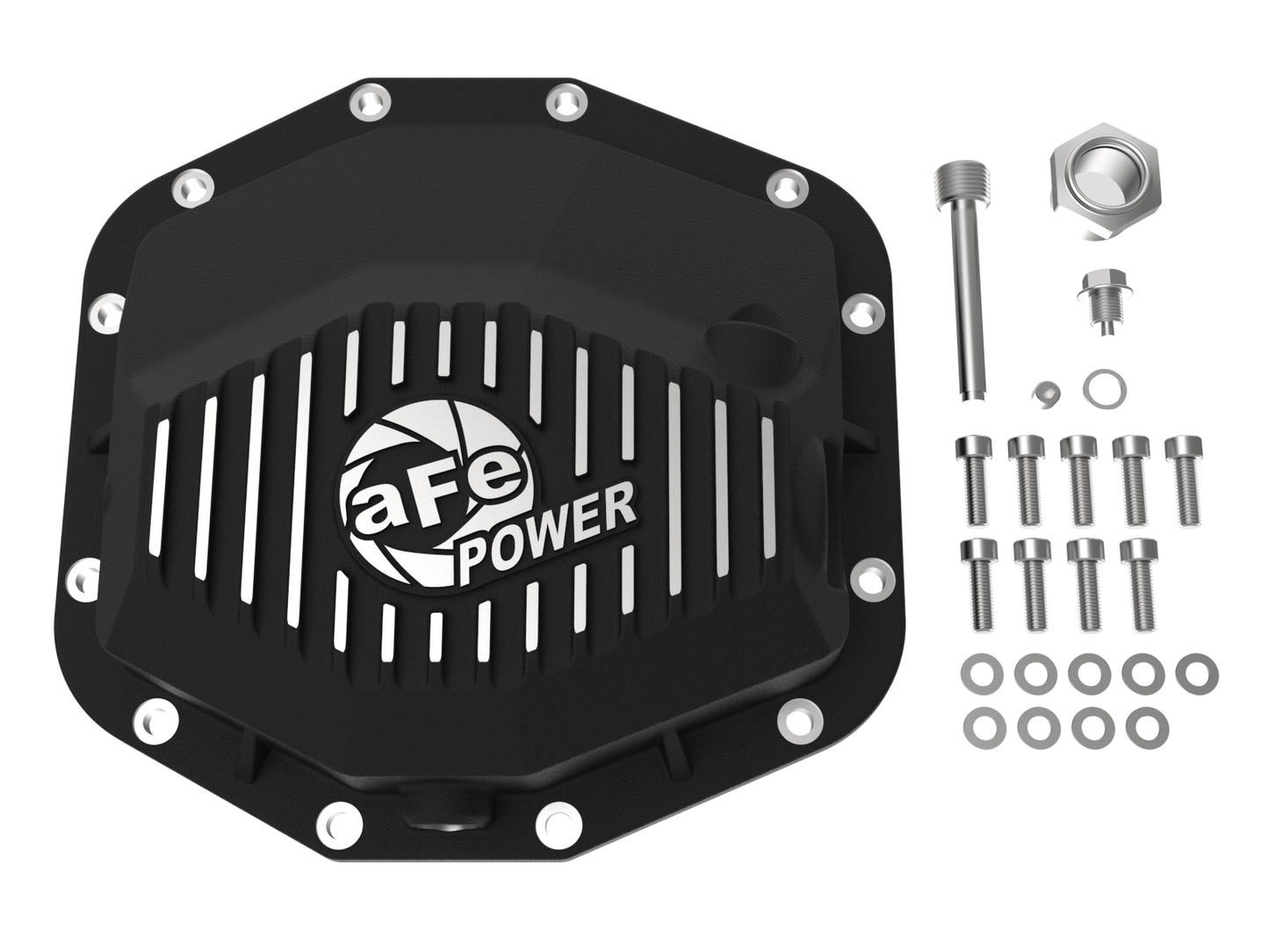 aFe Pro Series Rear Diff Cover Black w/ Fins | Ram 1500 TRX Hemi V8 6.2L (21-22) (46-71280B)