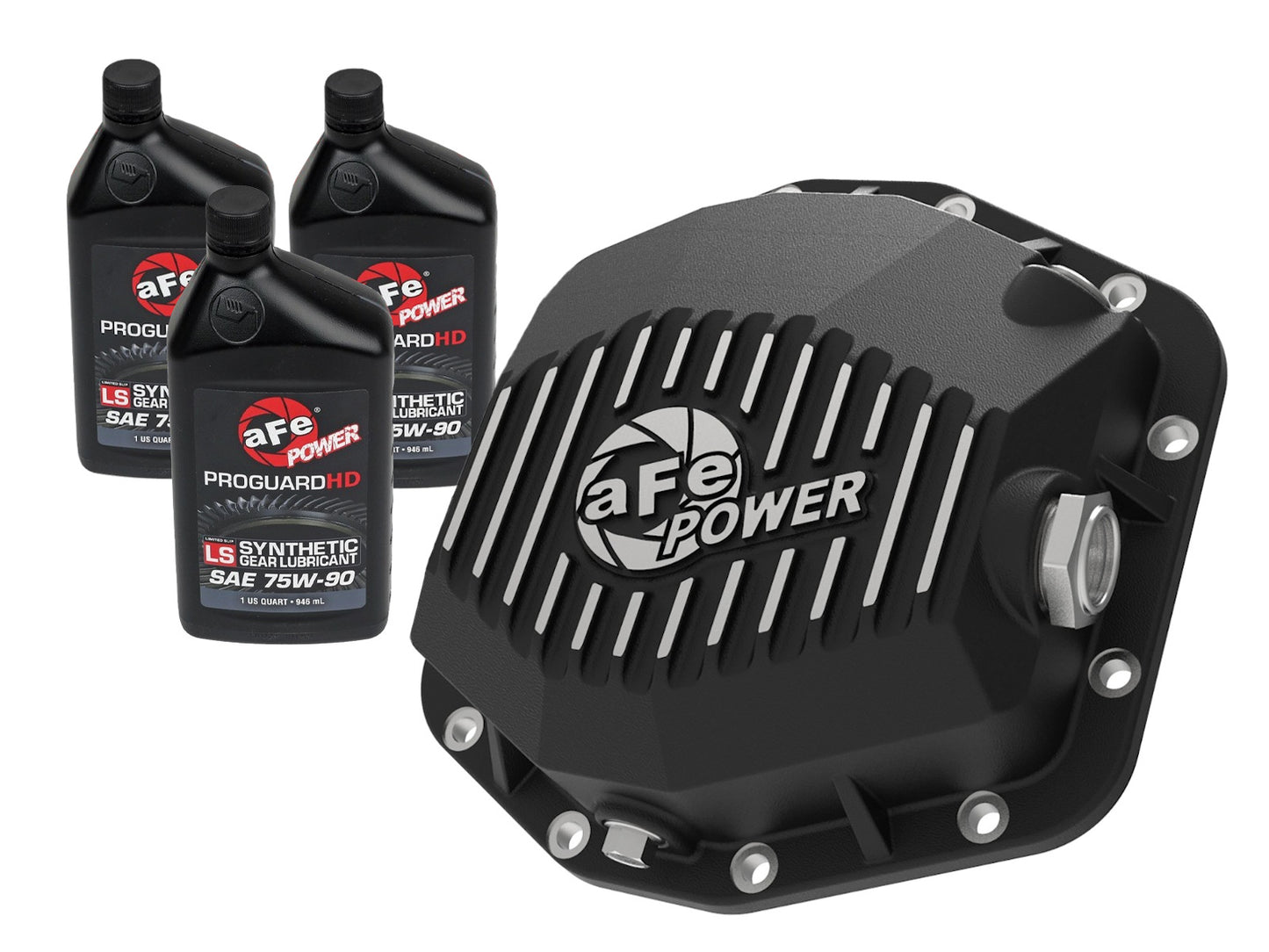 aFe Pro Series Rear Differential Cover w/ Machined Fins & Gear Oil | Ford Bronco (21-22) (46-71291B)